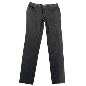 Etcetera Marilyn Solid Gray Mid Rise Skinny Pants Chino Size 4 Stretchy Pockets